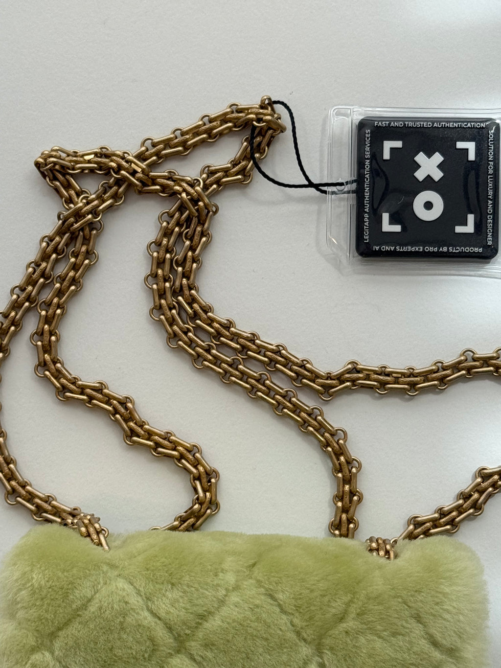 Chanel 2.55 Shearling and Leather North/South Reissue Flap Chain Shoulder Crossbody in Vert Green