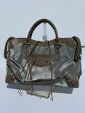 Balenciaga Structured Classic City Mesh Bag — Gray, Medium