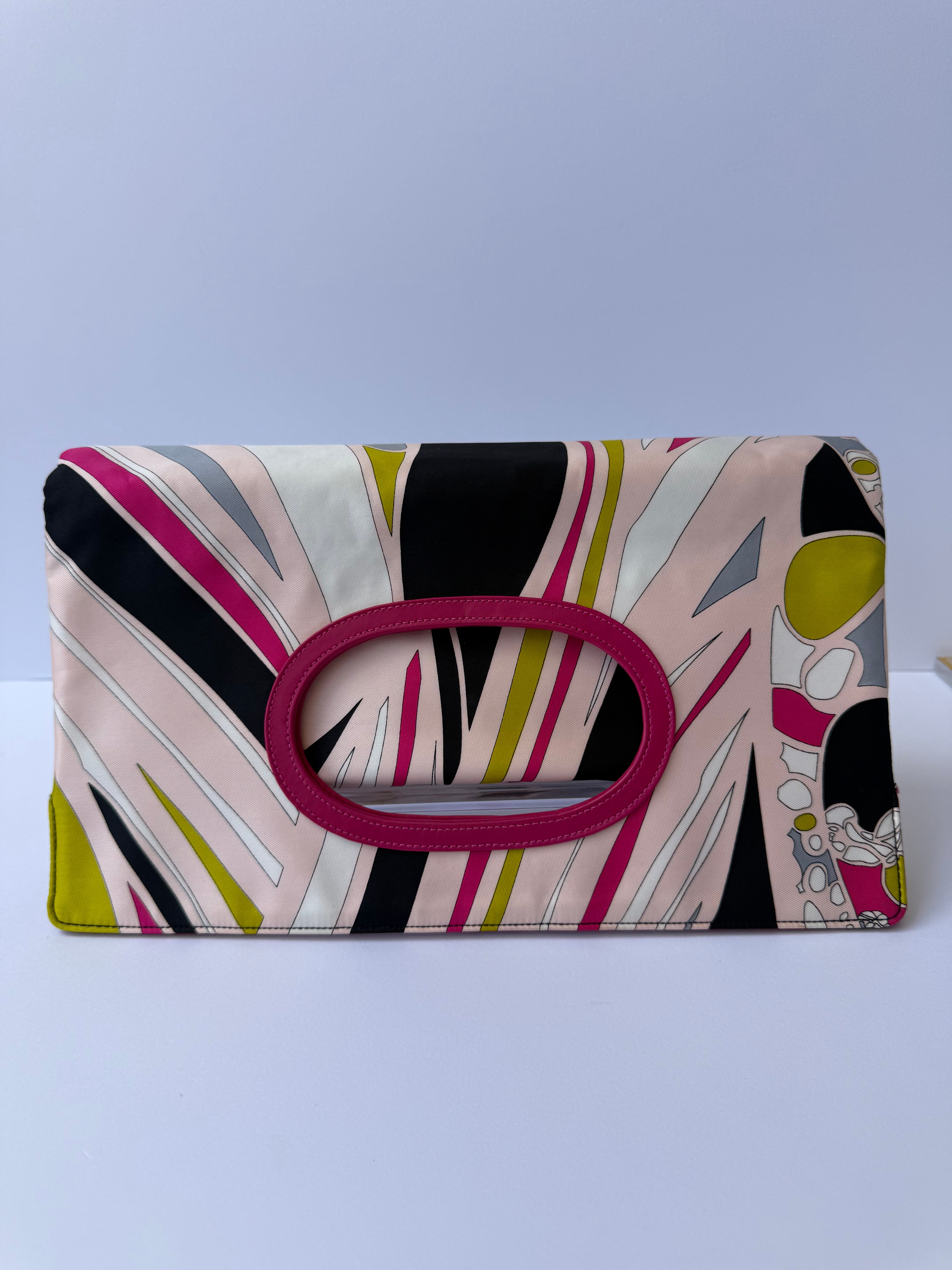 Emilio Pucci Silk Top Handle & Foldover Bag — Archival Print