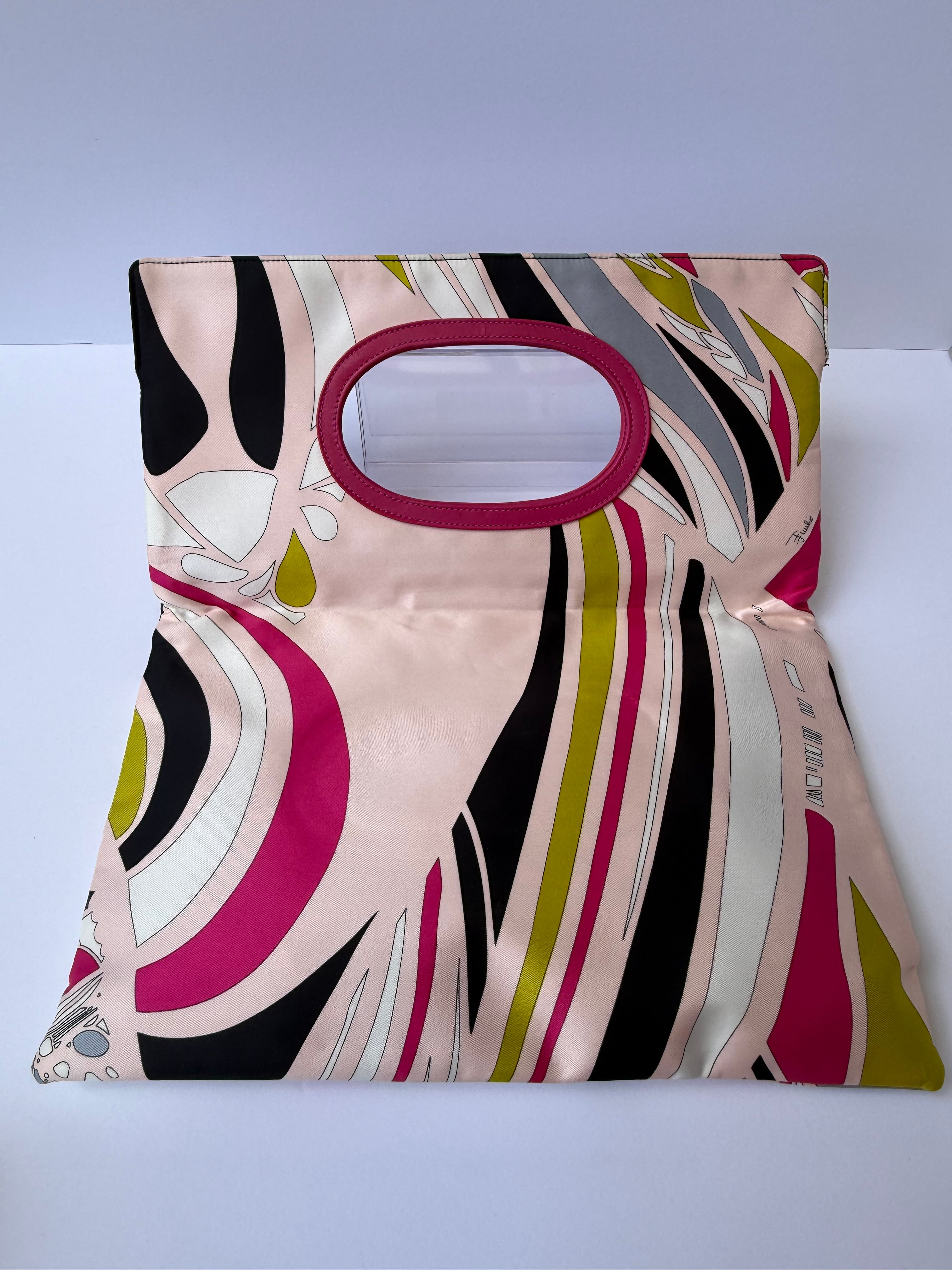 Emilio Pucci Silk Top Handle & Foldover Bag — Archival Print