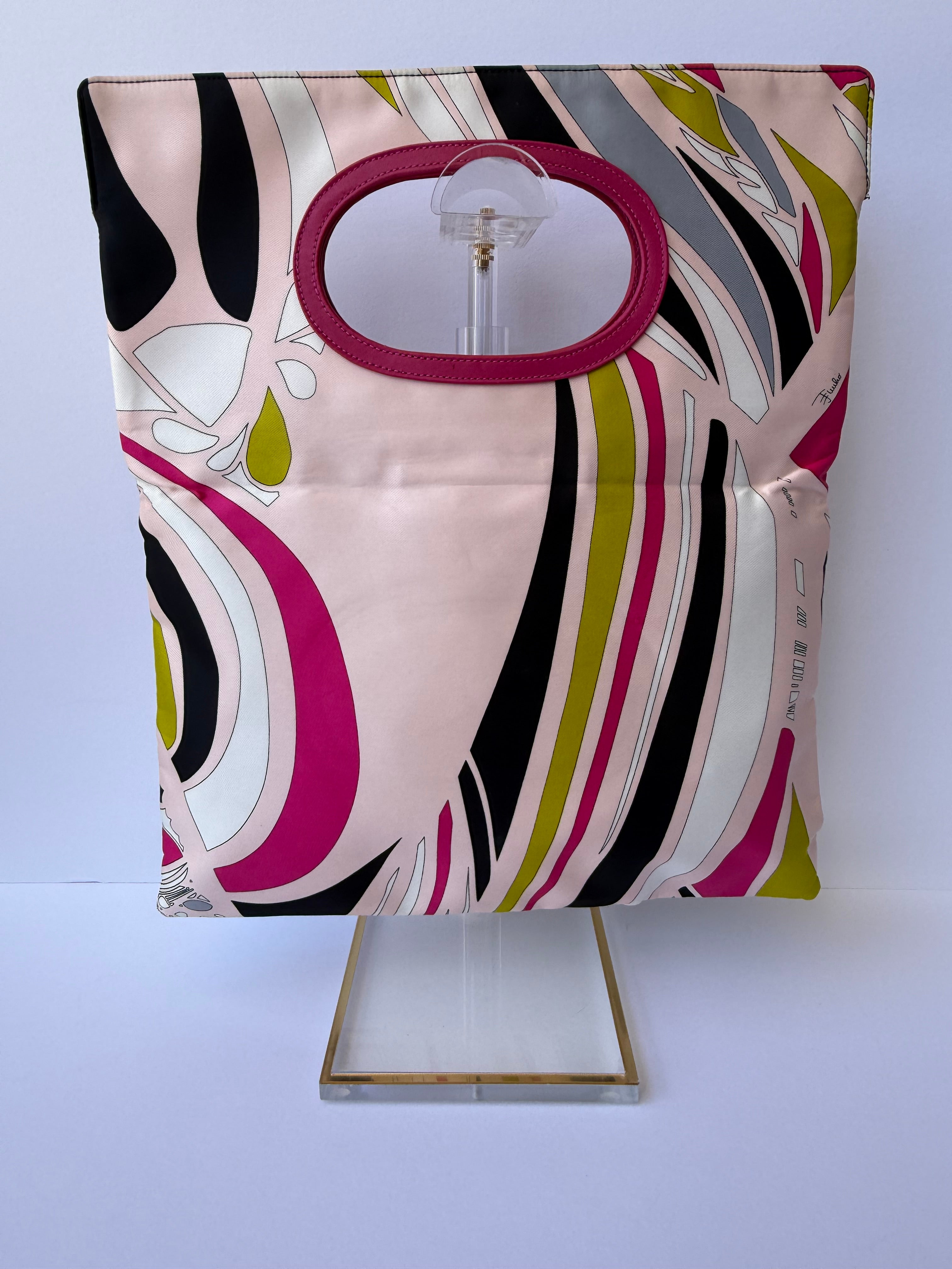 Emilio Pucci Silk Top Handle & Foldover Bag — Archival Print
