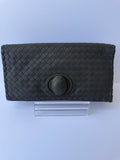 Bottega Veneta Turn Lock Clutch in Olive/Grey