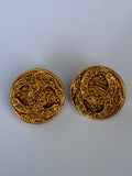 Chanel 1994 Coco Mark Clip-On Earrings 24K GP