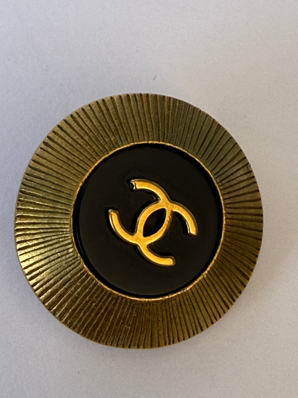 Vintage Chanel Black Enamel CC Clip-On Earrings