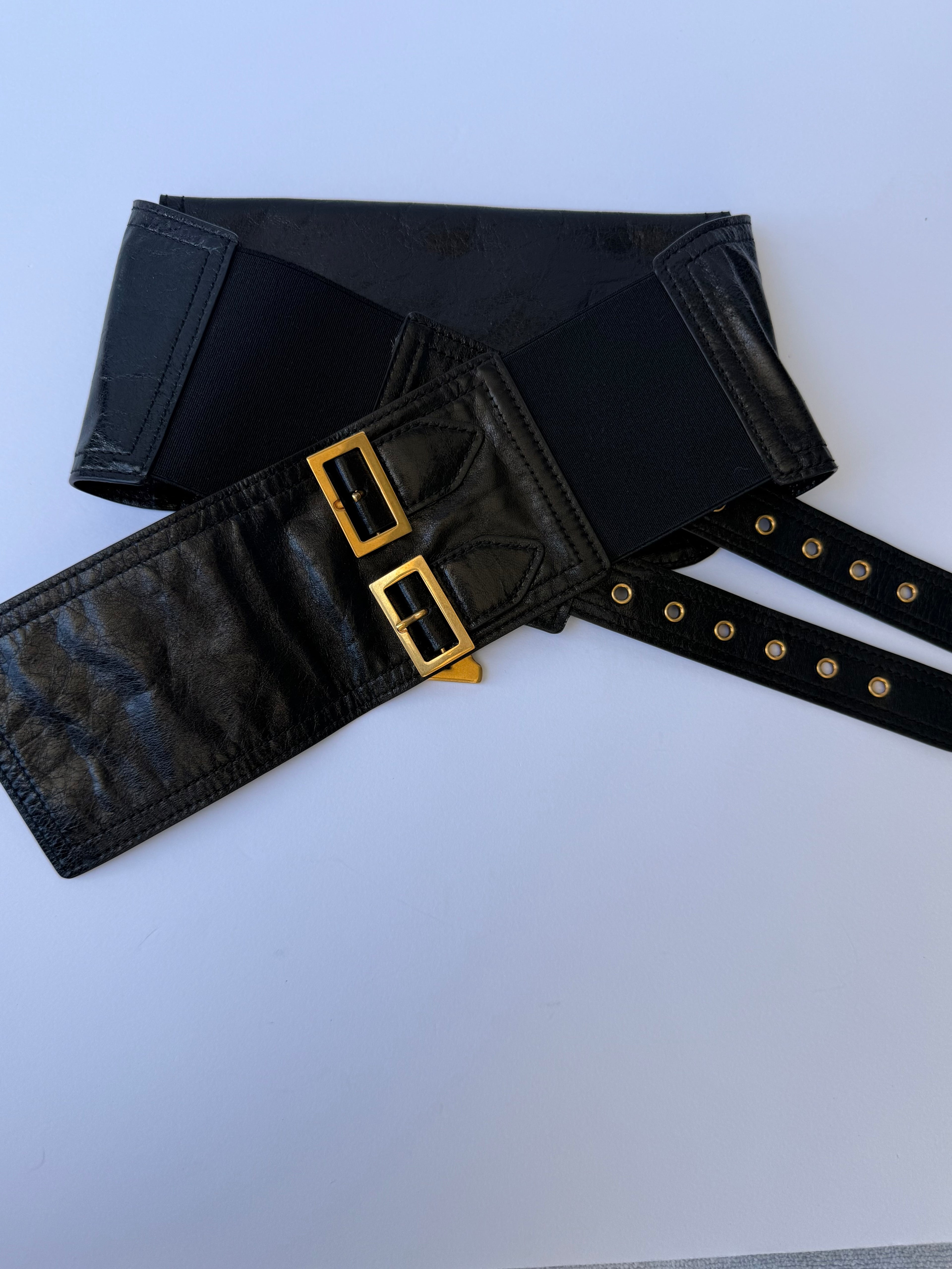 Christian Dior Calfskin Saddle Belt Bag in Black