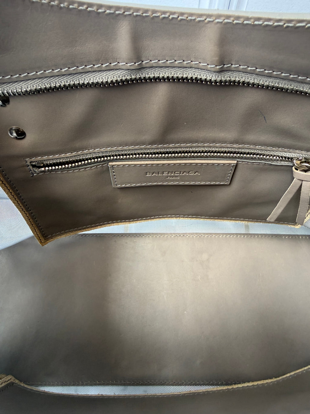 Balenciaga Structured Classic City Mesh Bag — Gray, Medium