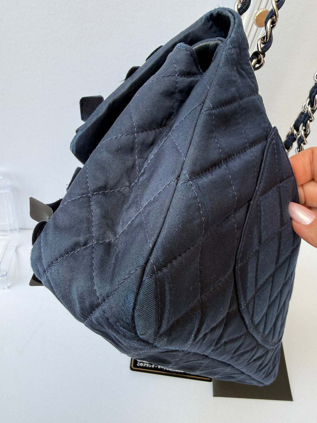 Chanel 12 Series Medium Paillettes Double Flap Bag in Navy