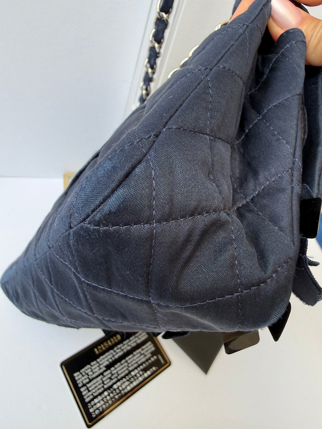 Chanel 12 Series Medium Paillettes Double Flap Bag in Navy