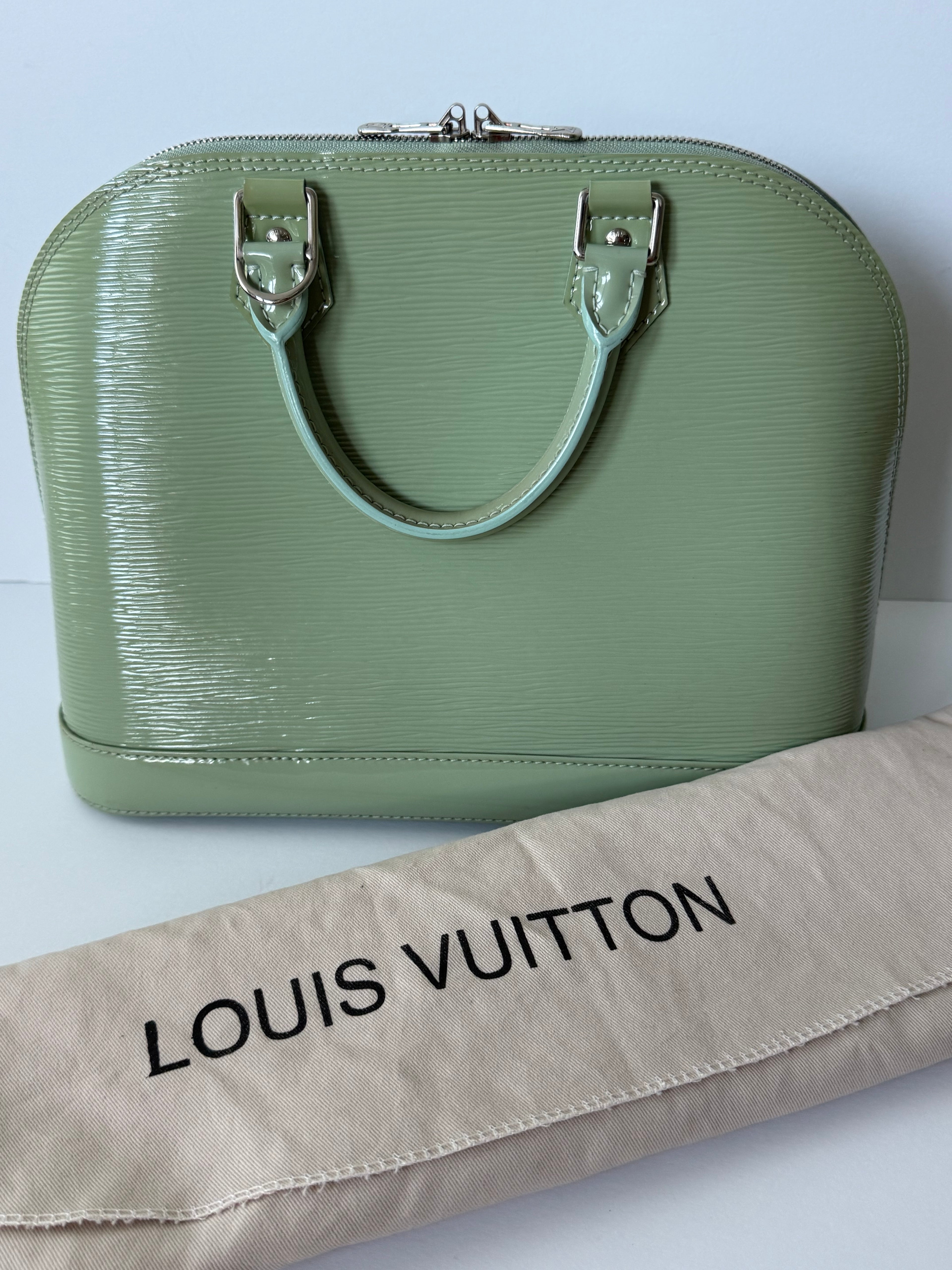 Louis Vuitton Sage Green Epi Leather Alma BB Satchel