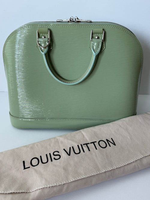 Louis Vuitton Sage Green Epi Leather Alma BB Satchel