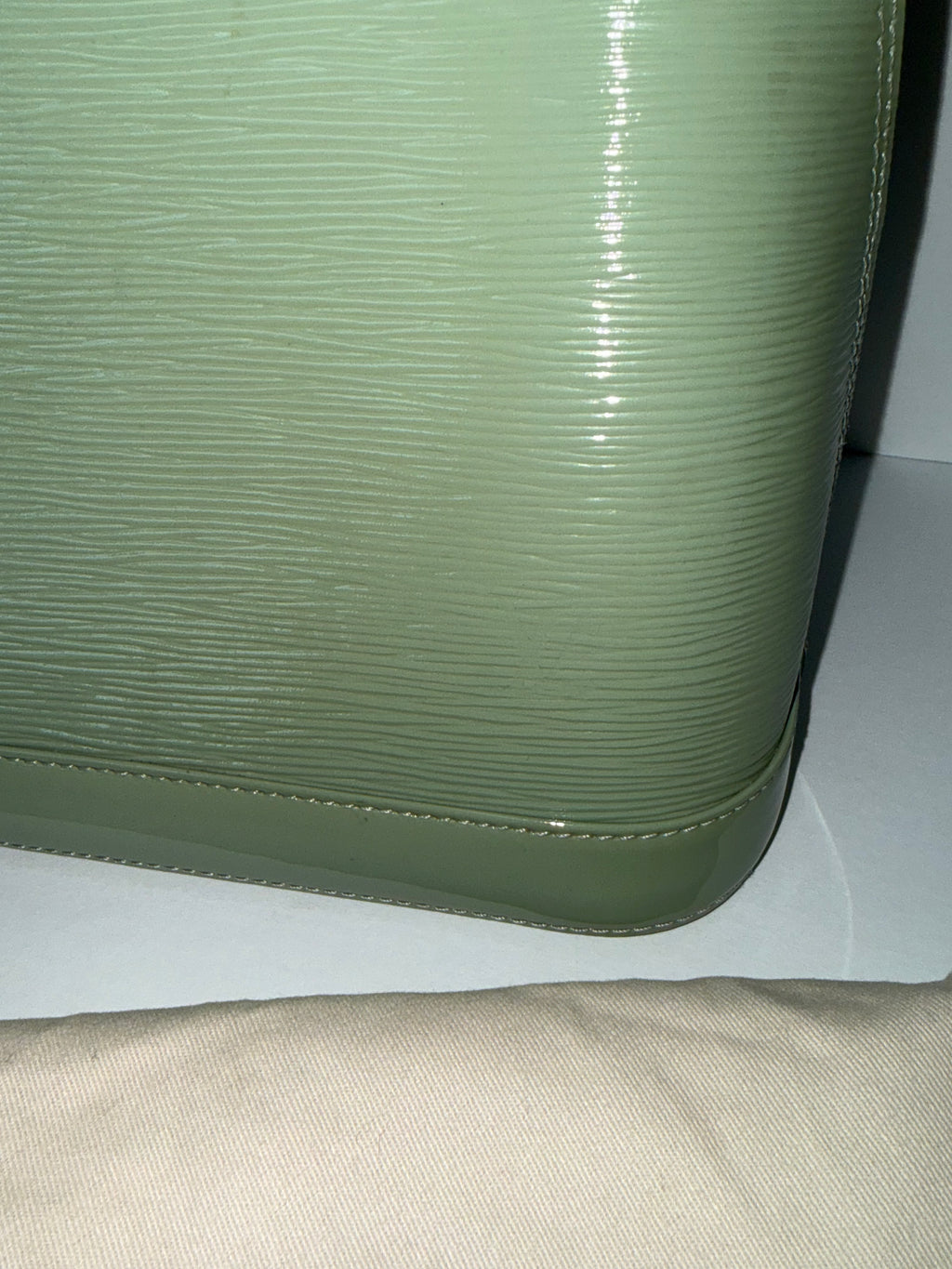 Louis Vuitton Sage Green Epi Leather Alma BB Satchel