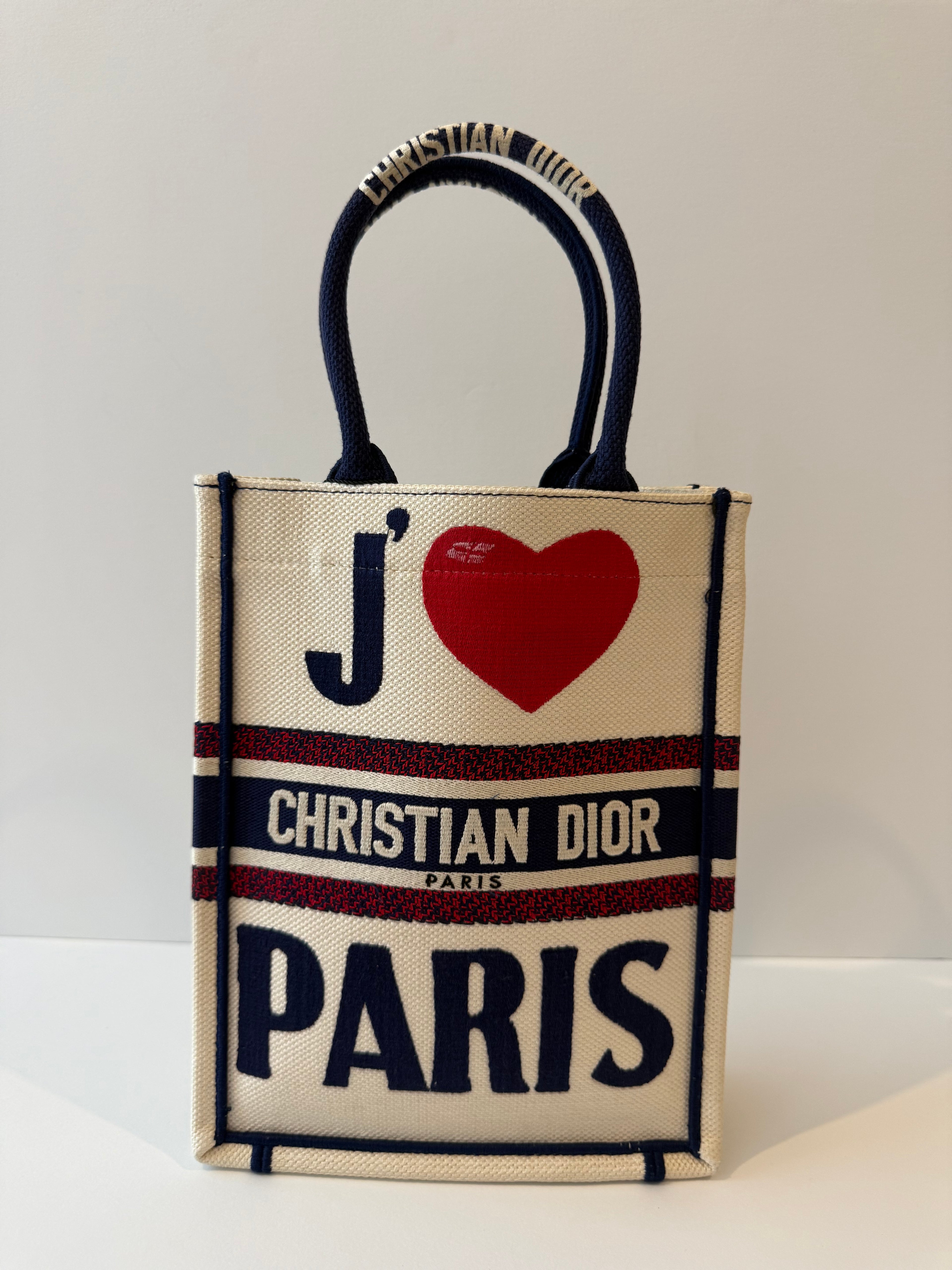 Christian Dior Mini Book Tote – "J'adore Paris / I ❤️ Paris"