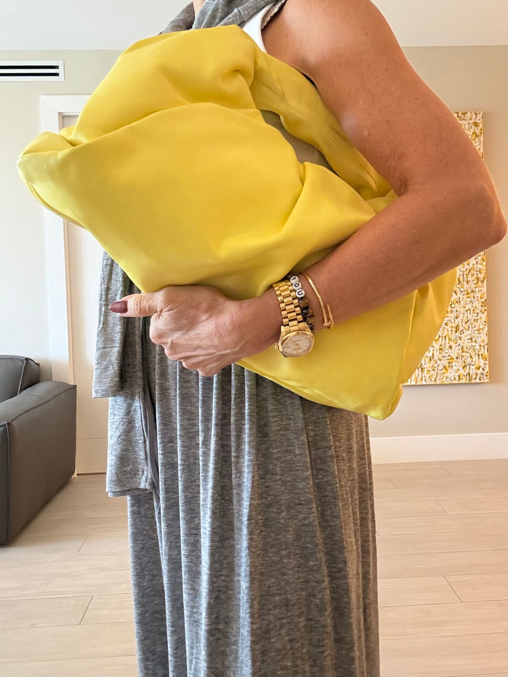 Bottega Veneta Yellow The Shoulder Pouch Bag
