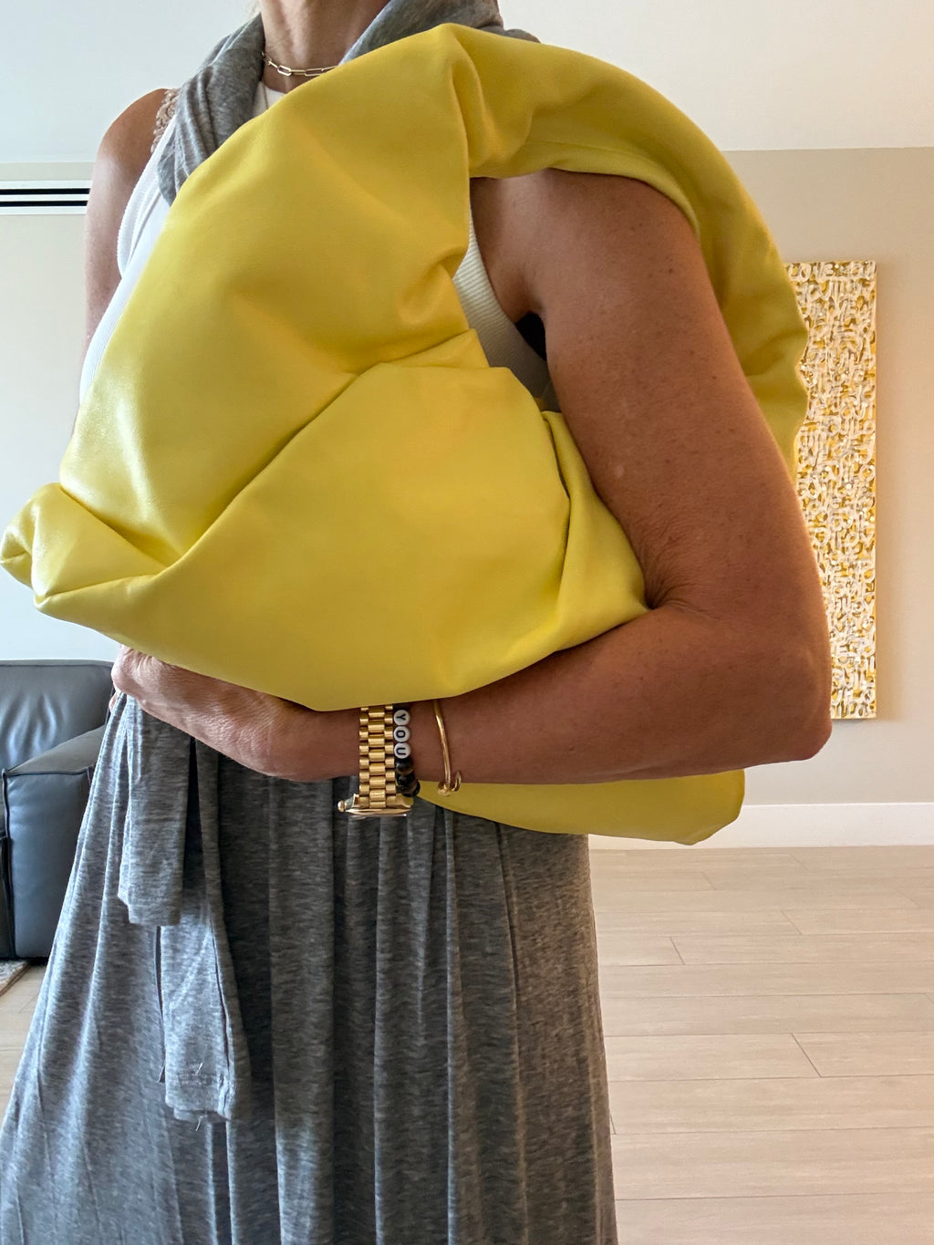 Bottega Veneta Yellow The Shoulder Pouch Bag