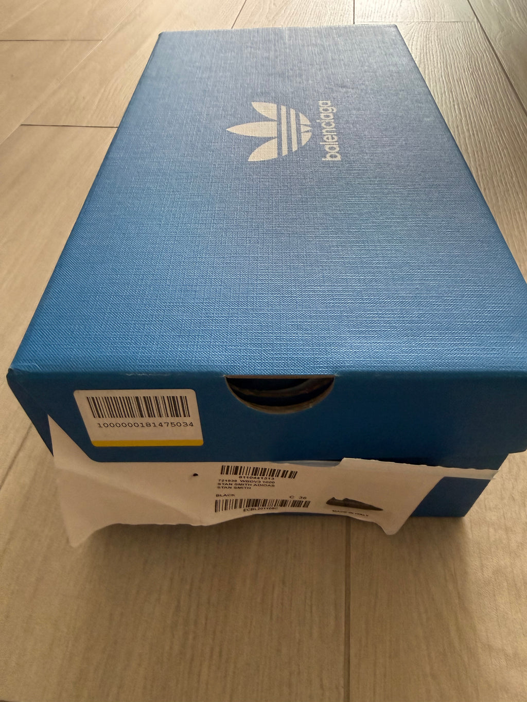 Adidas x Balenciaga Stan Smith Black Leather Sneakers – EU 36